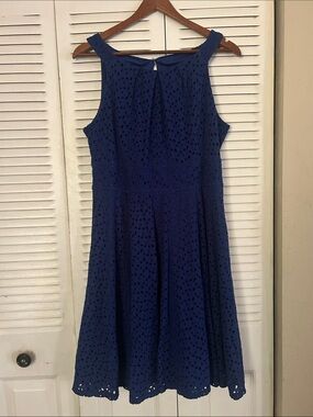 Covington Navy Fit-and-Flare Dress Size 14